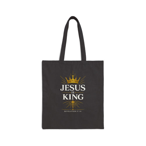 Jesus Is King Cotton Tote Bag