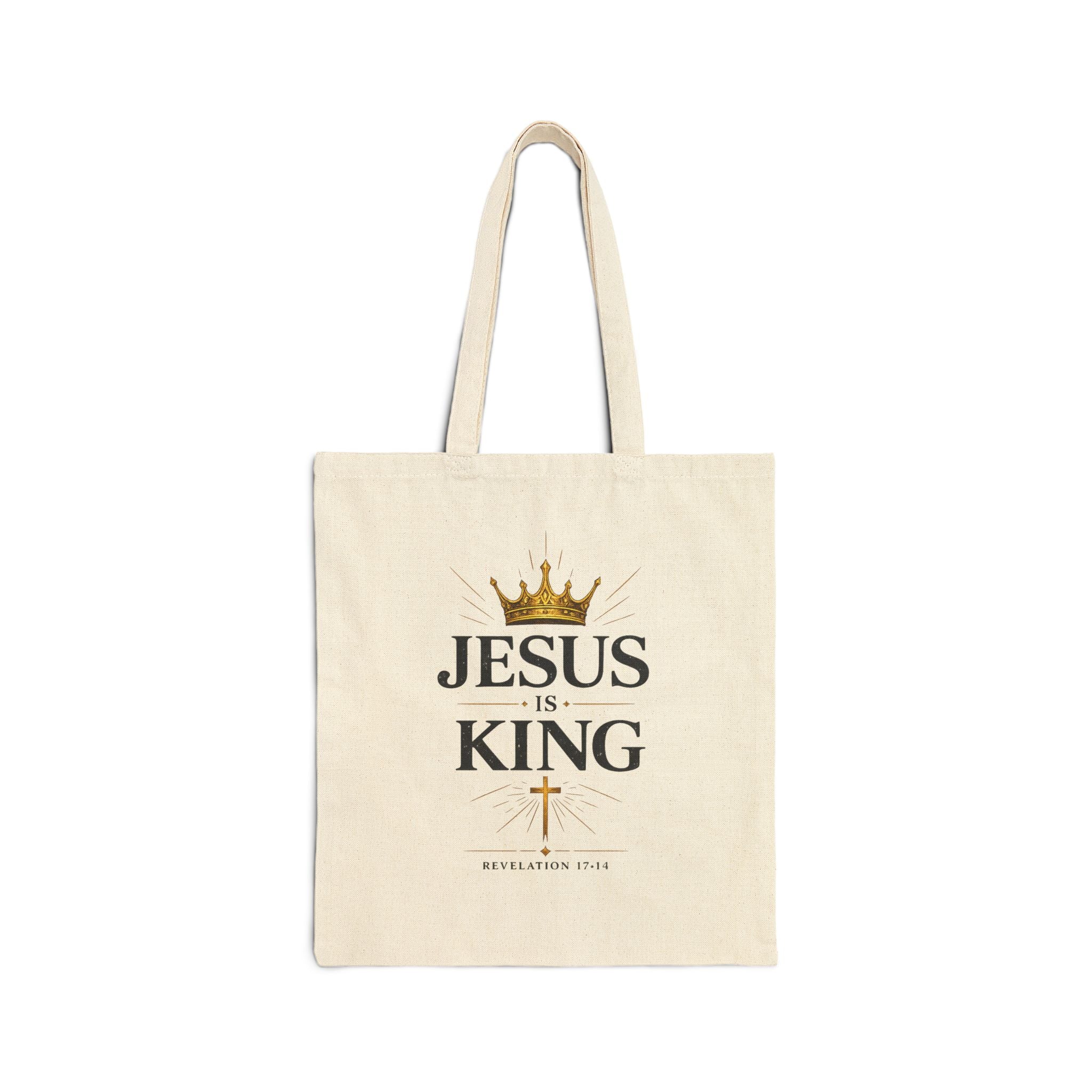 Jesus Is King Cotton Tote Bag